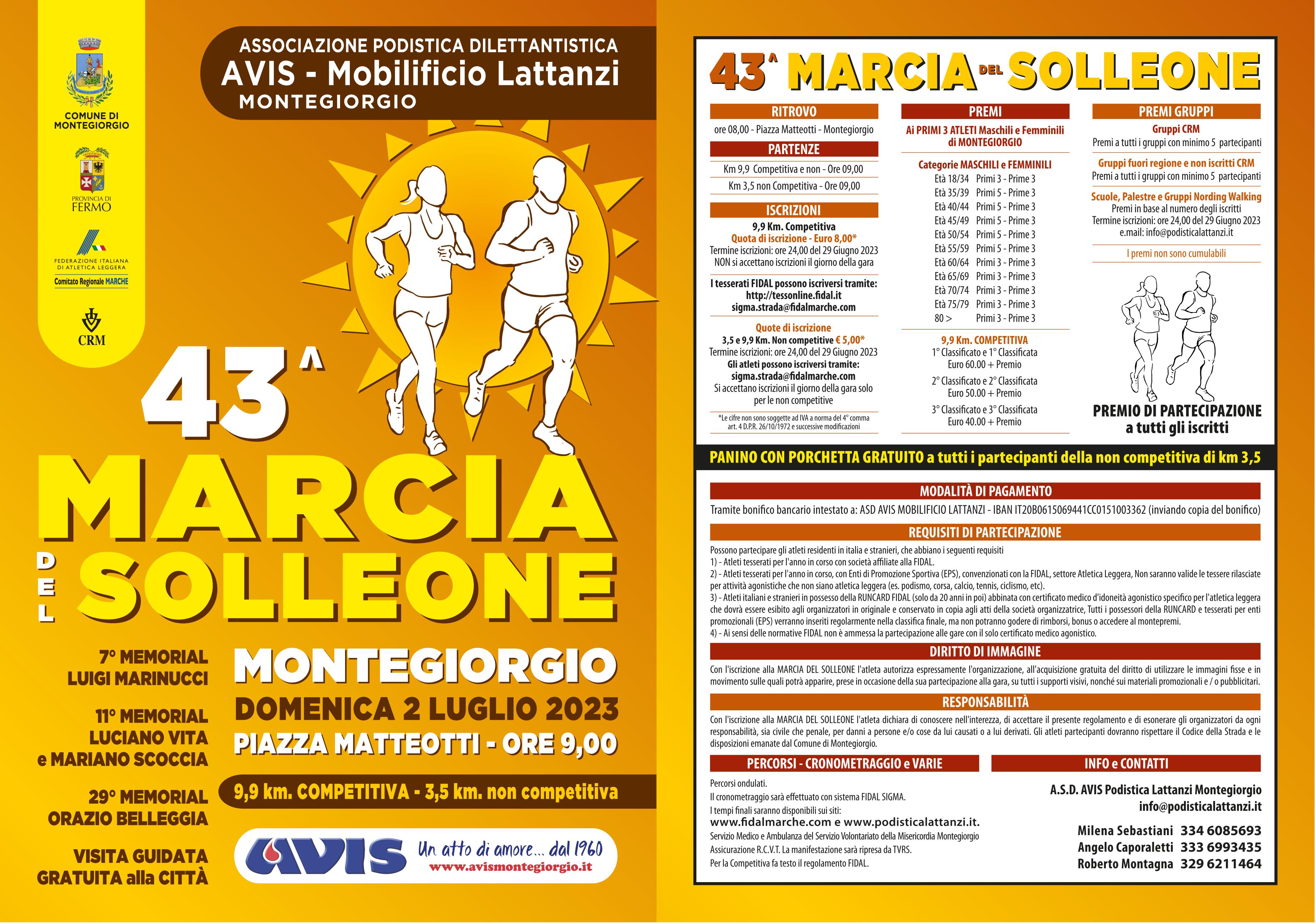Marcia Solleone 2023 volantino